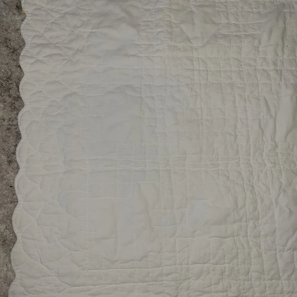 Vtg Handmade Amish Baby Quilt Blanket Irish Chain 8 Point Star Flower Basket